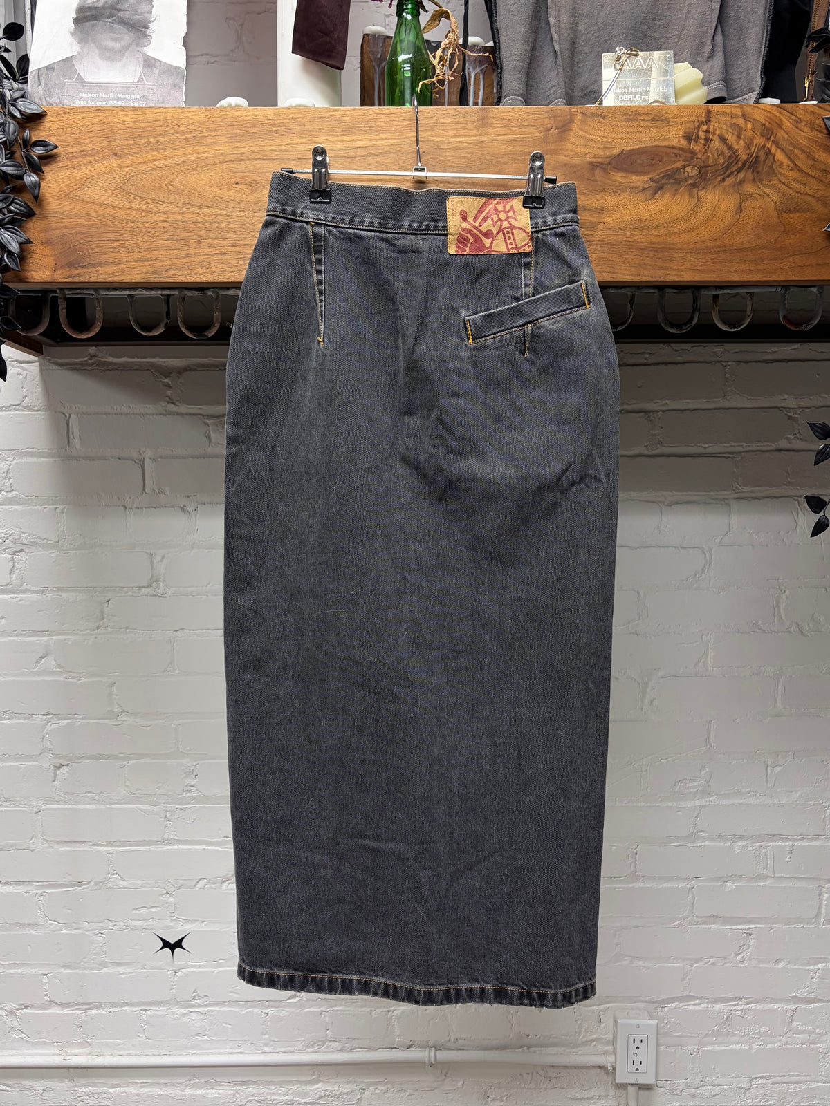 Vivienne Westwood ‘Orb Logo’ Dark Grey Denim Maxi Skirt