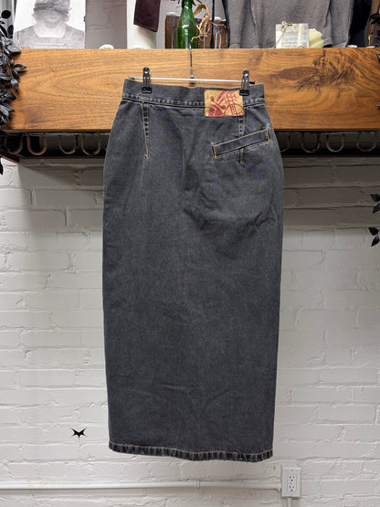Vivienne Westwood ‘Orb Logo’ Dark Grey Denim Maxi Skirt