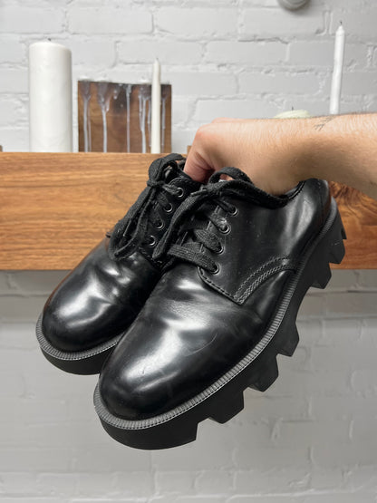 Prada ‘Monolith’ Calfskin Leather Platform Derby