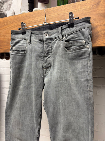 Rick Owens ‘Tyrone’ Bacteria Grey Skinny Jeans