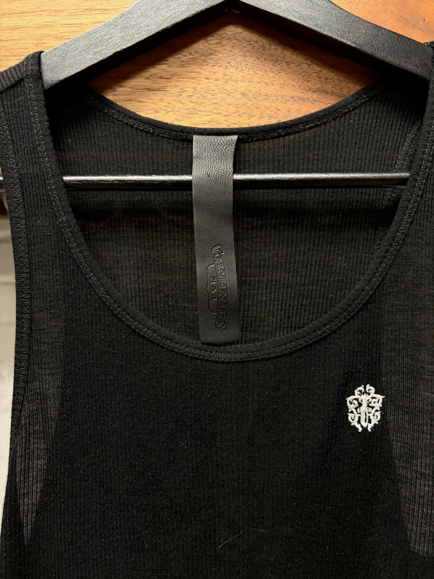 Chrome Hearts ‘Black Label’ Dagger Crest Embroidered Tank Top
