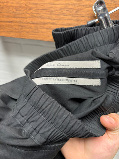 AW2024 Rick Owens ‘Porterville’ Bela Black Wide Leg Pants