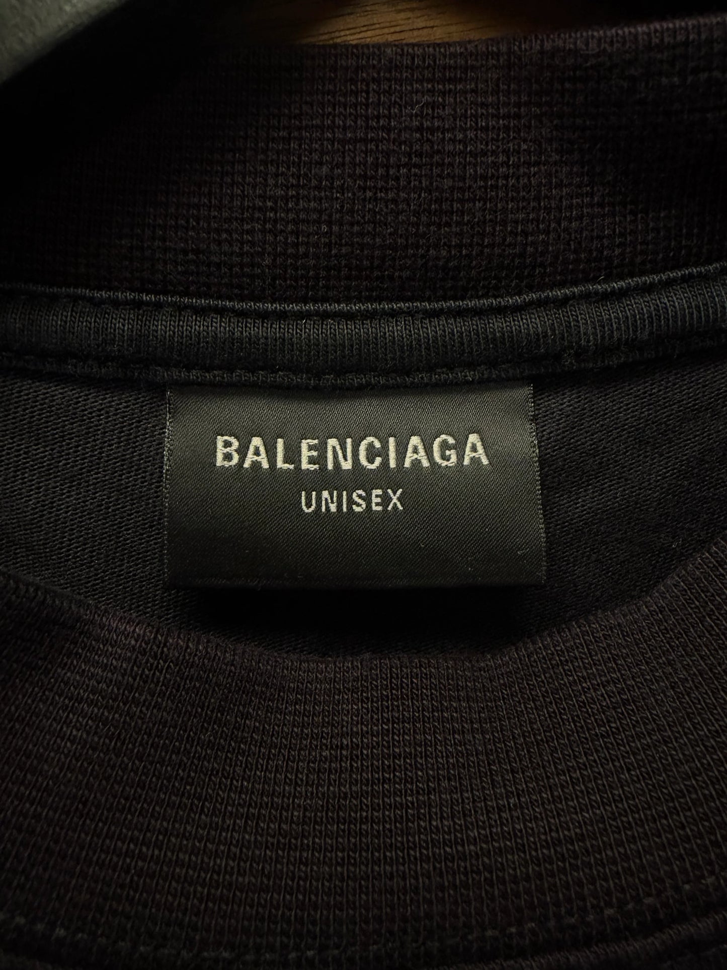 SS2024 Balenciaga ‘D.I.Y. Metal Logo’ Distressed Black Graphic T-Shirt