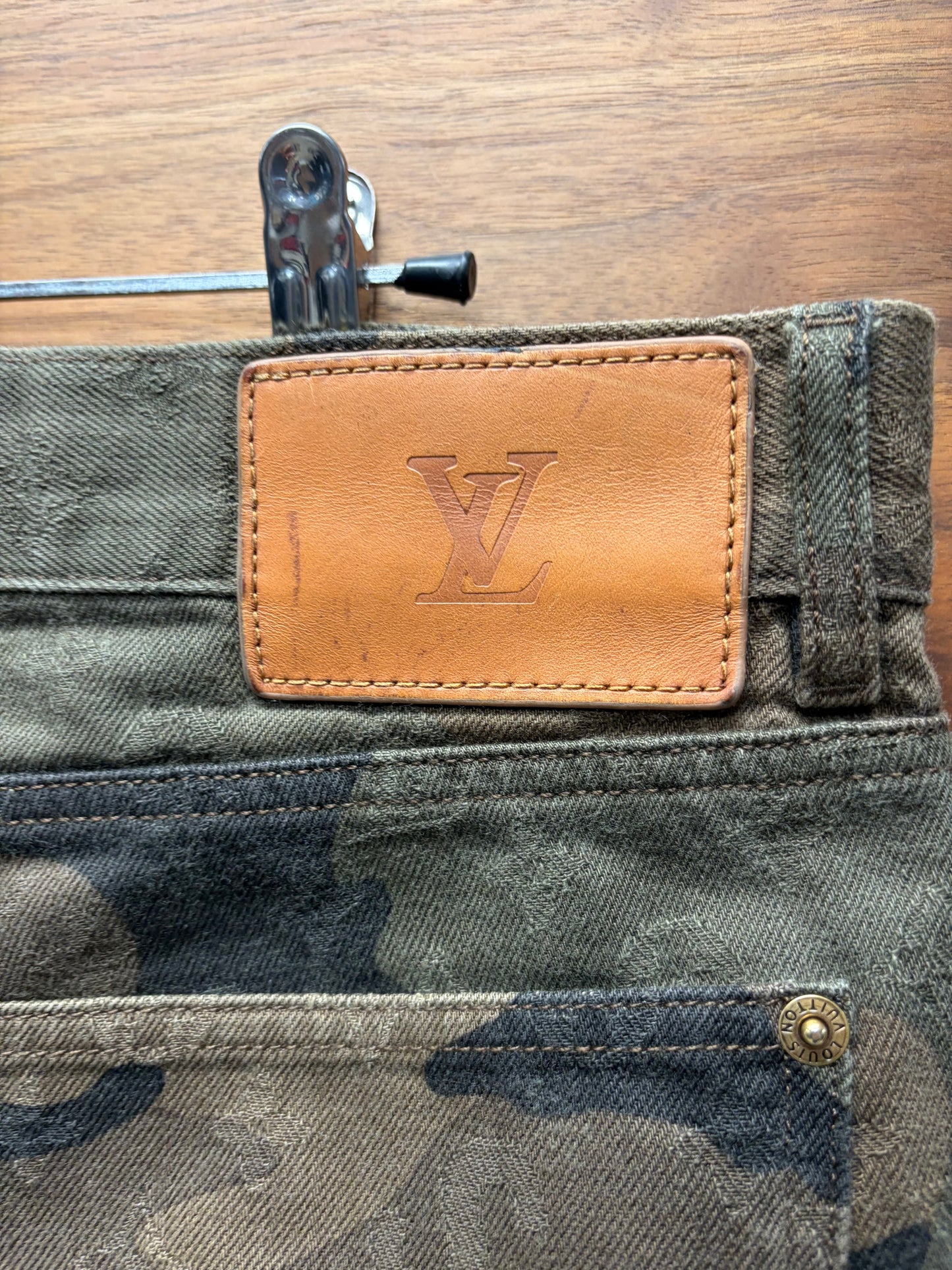 SS2016 Louis Vuitton x Supreme Camoflage Monogram Denim