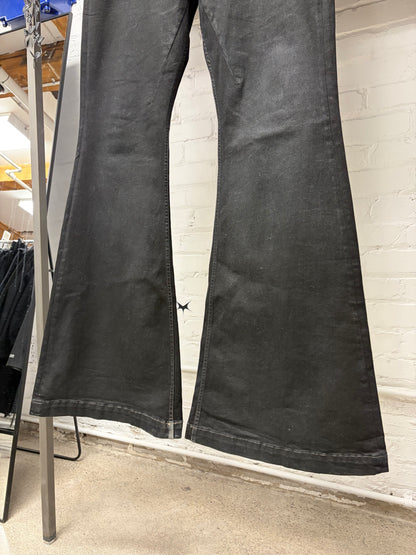 Rick Owens ‘Bolans’ Black Flared Leg Denim