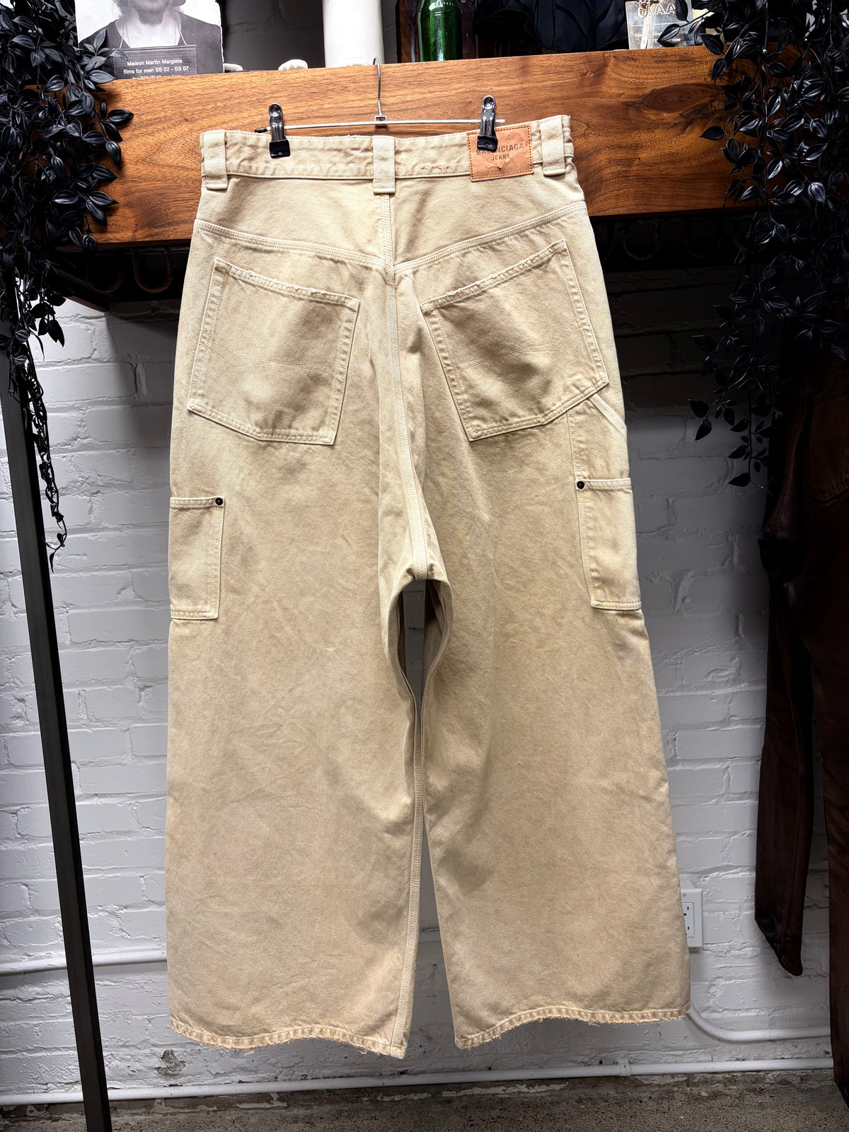 2025 Balenciaga Two Tone ‘Double Knee’ Carpenter Wide Leg Denim
