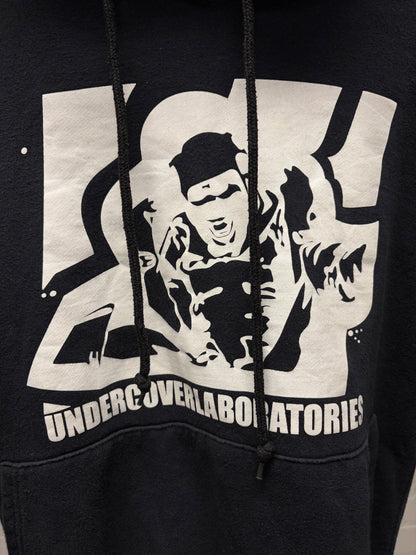 SS2002 Undercover ‘Laboratories’ Black Graphic Hoodie