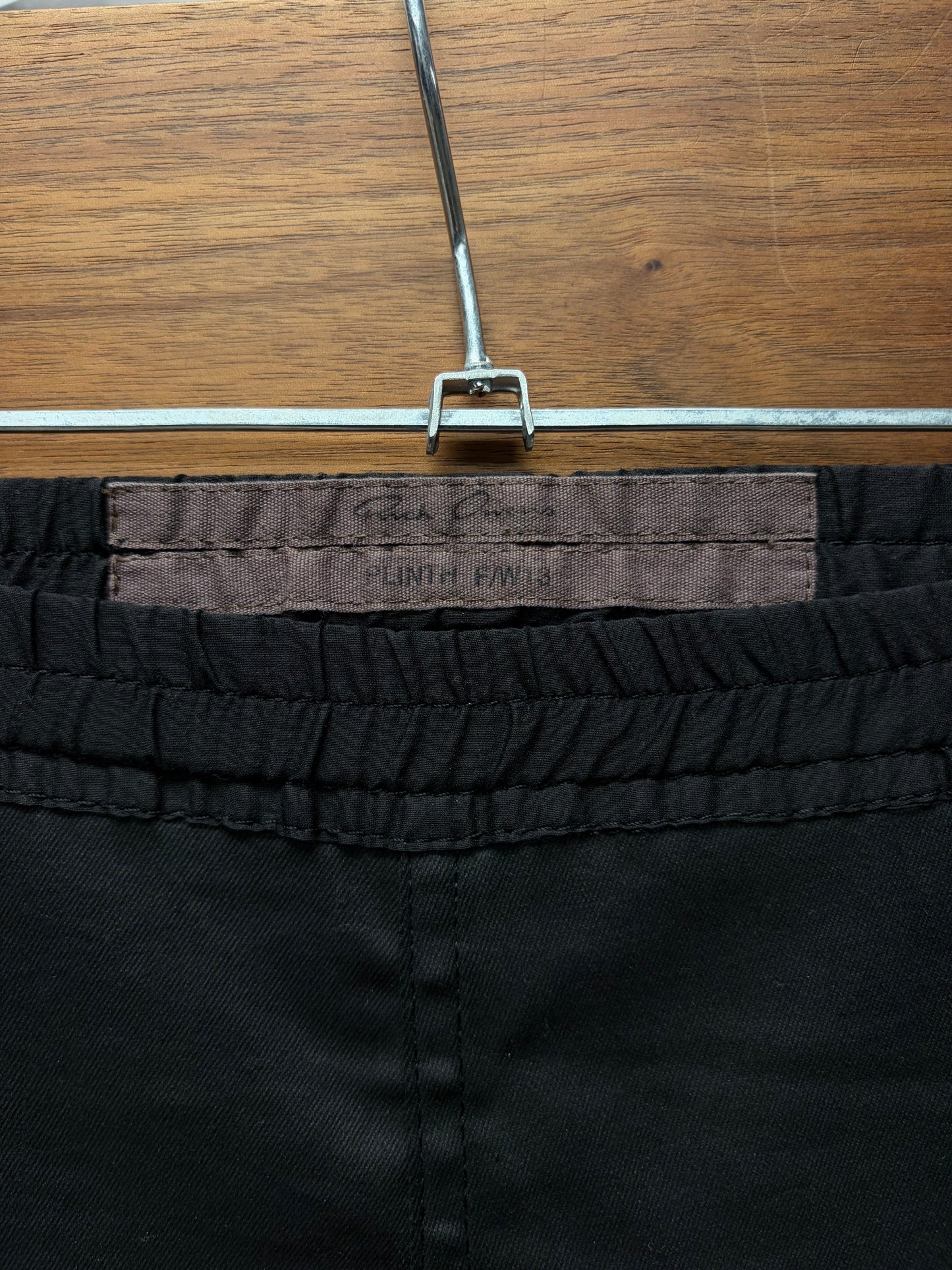 AW2013 Rick Owens ‘Plinth’ Waxed Black Skinny Layer Pants