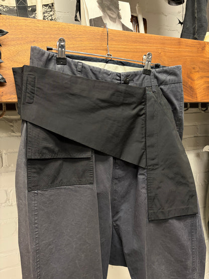 AW2014 Rick Owens ‘Memphis’ Black Patchwork Panelled Pants