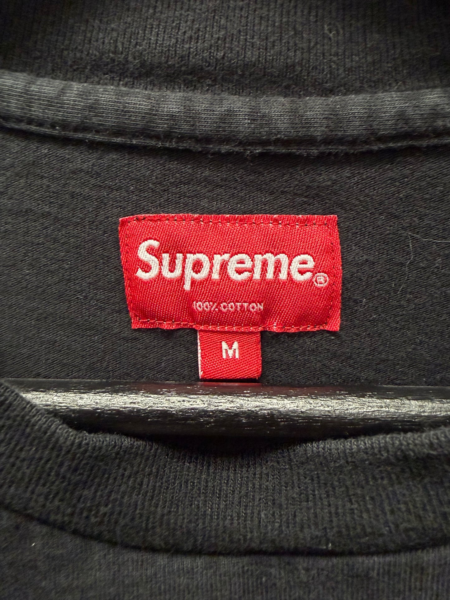 AW2018 Supreme ‘Striped Knit’ Black Cotton Long Sleeve Shirt