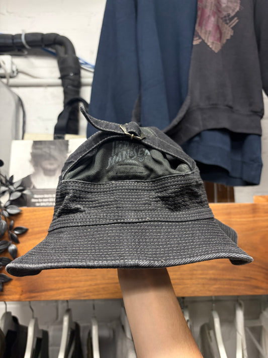 Kapital 'Old Man & The Sea' Black Denim Bucket Hat