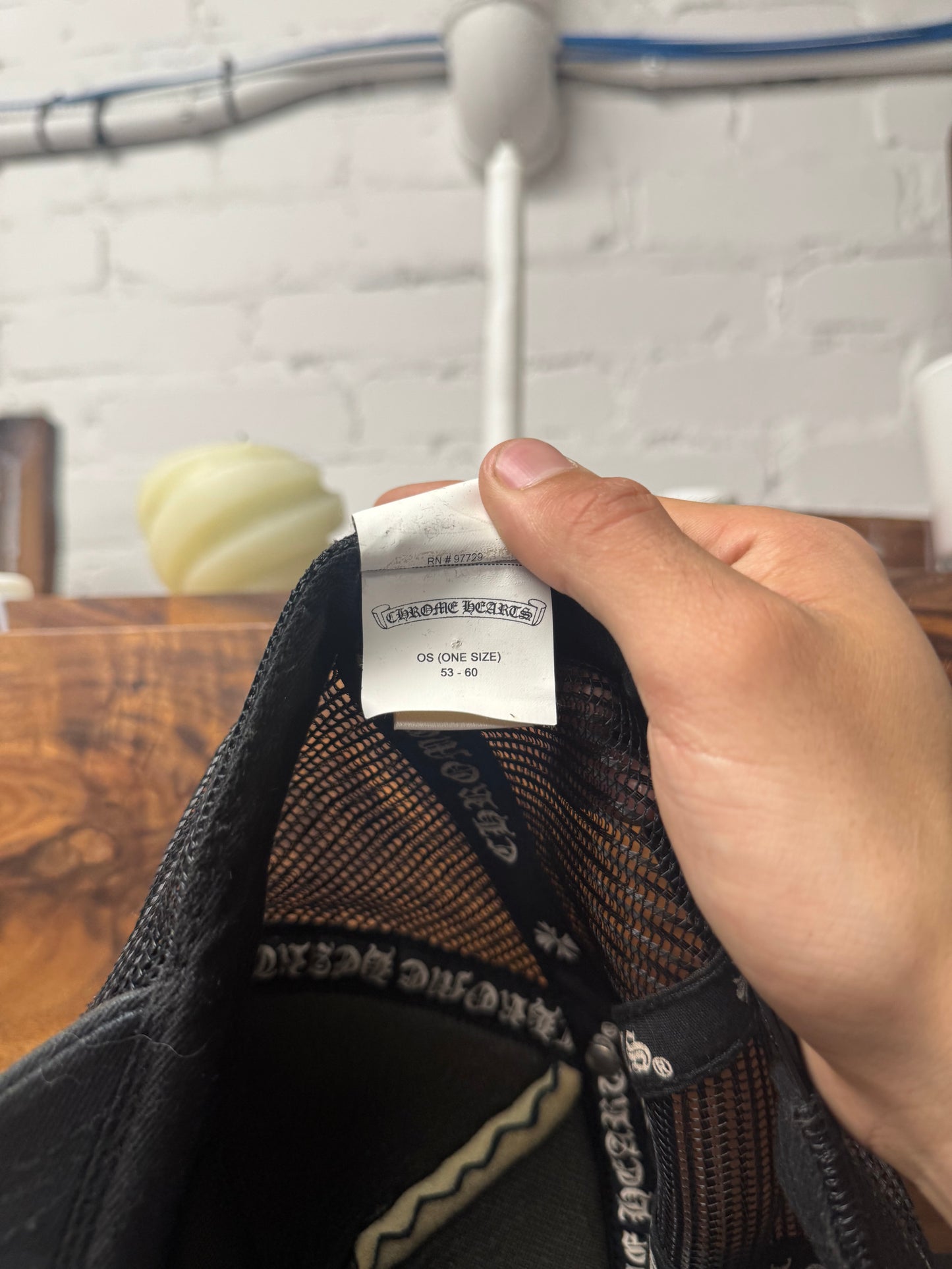 Chrome Hearts ‘Honolulu’ Black Mesh Trucker Hat