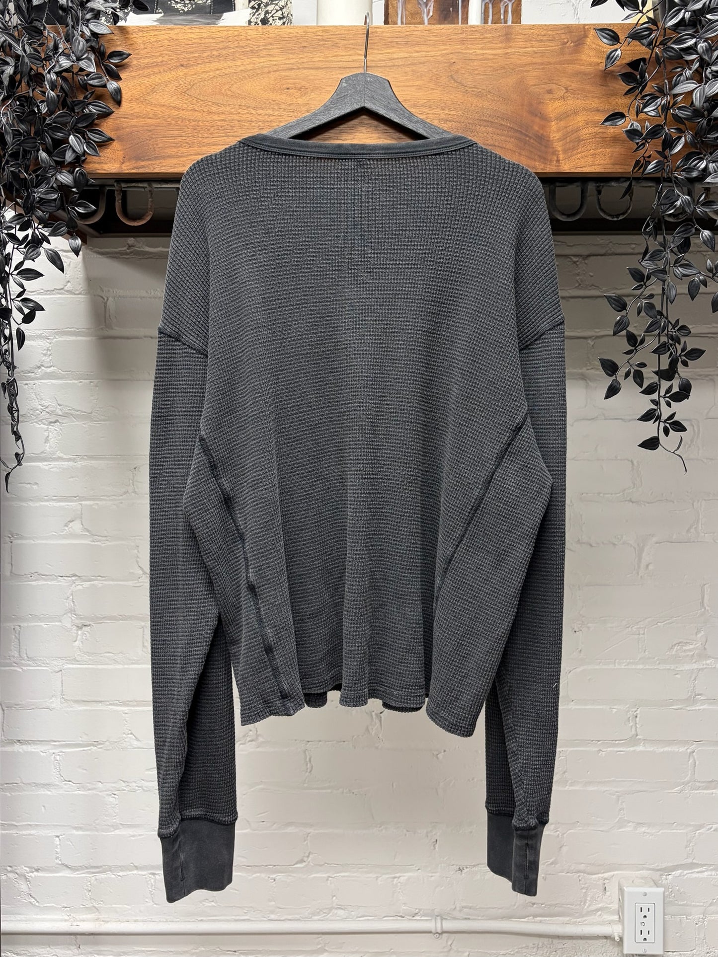 Entire Studios ‘Thumbhole’ Thermal Long Sleeve Cotton T-Shirt