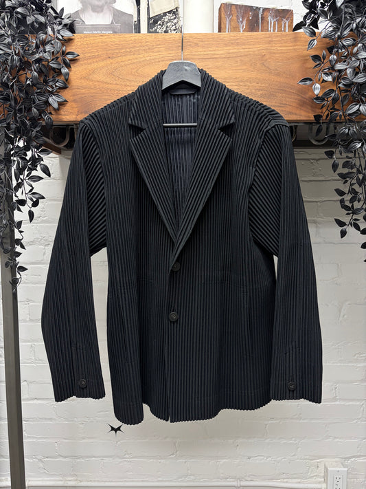 Issey Miyake Homme Plisse Pleated Black Blazer