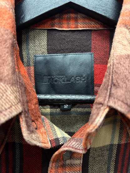 Isamu Katayama Backlash ‘Pigskin Suede’ Printed Plaid Western Flannel