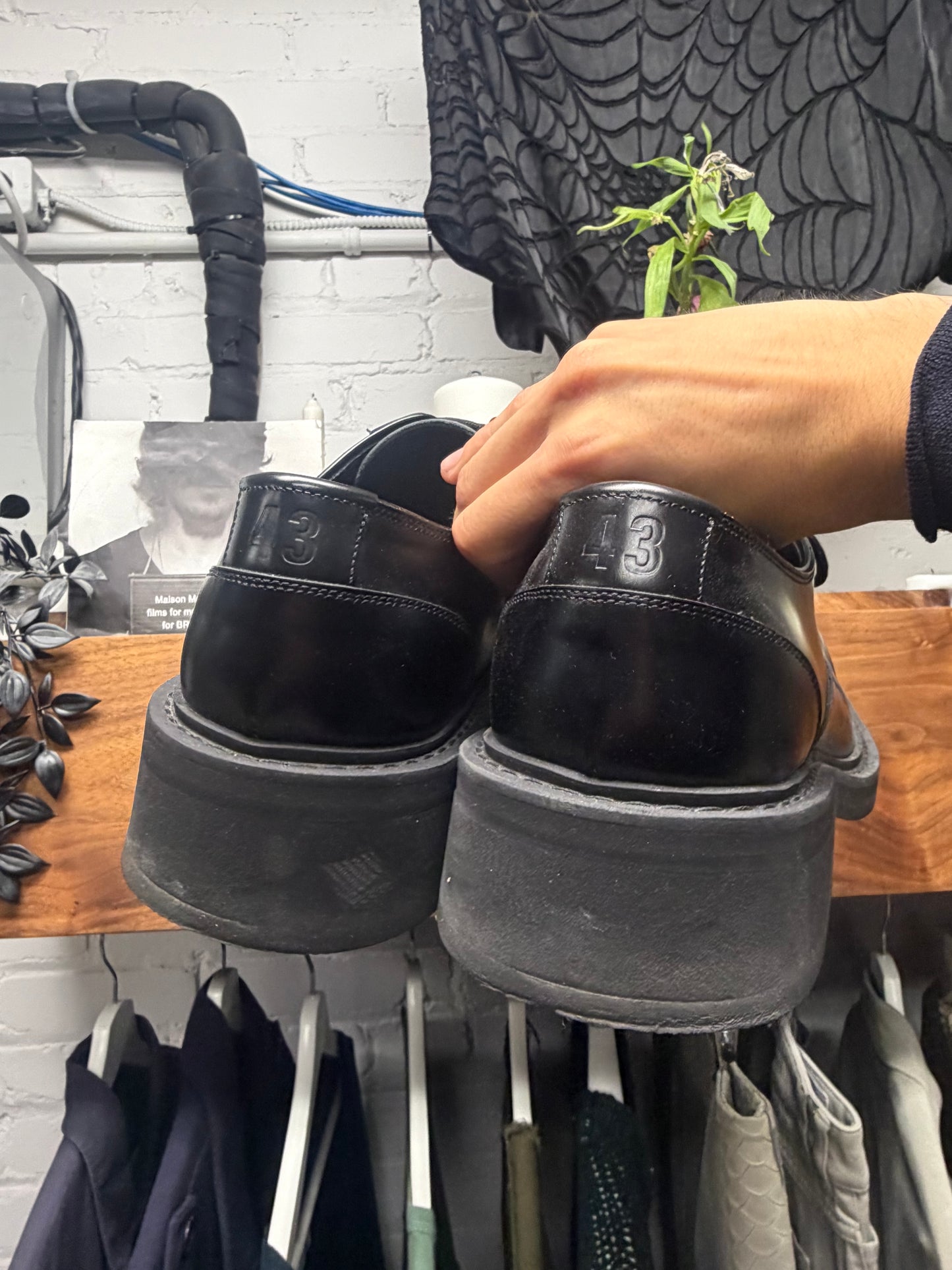 Balenciaga ‘Inspector’ Black Patent Leather Low Top Derbys