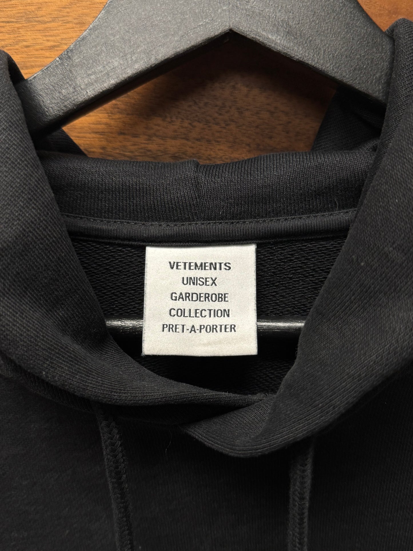 Vetements ‘Anarchy’ Metal Font Black Pullover Hoodie