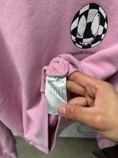 Chrome Hearts ‘Vantity Affair’ Pink Checkered Cross Sweatshirt