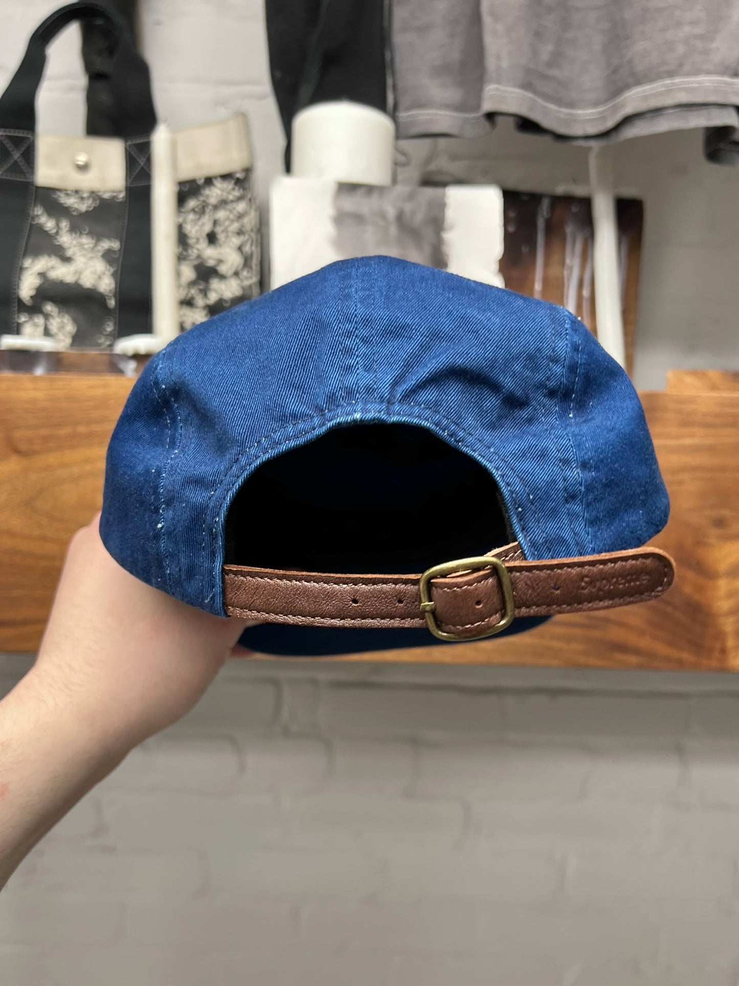 AW2024 Supreme Denim ‘Box Logo’  5 Panel Strap-Back Hat