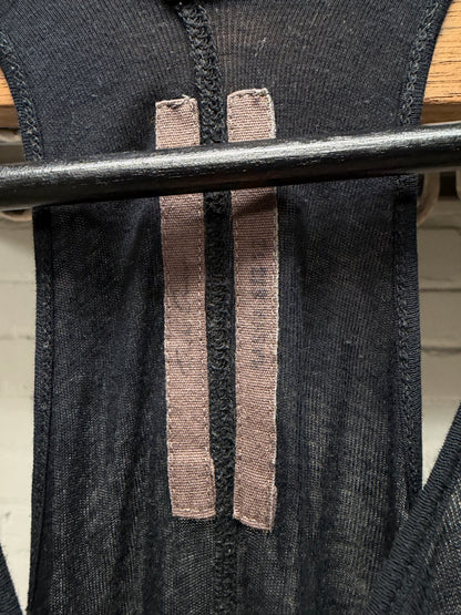 SS2012 Rick Owens ‘Naska’ Ribbed Black ‘Dickflap’ Tank Top