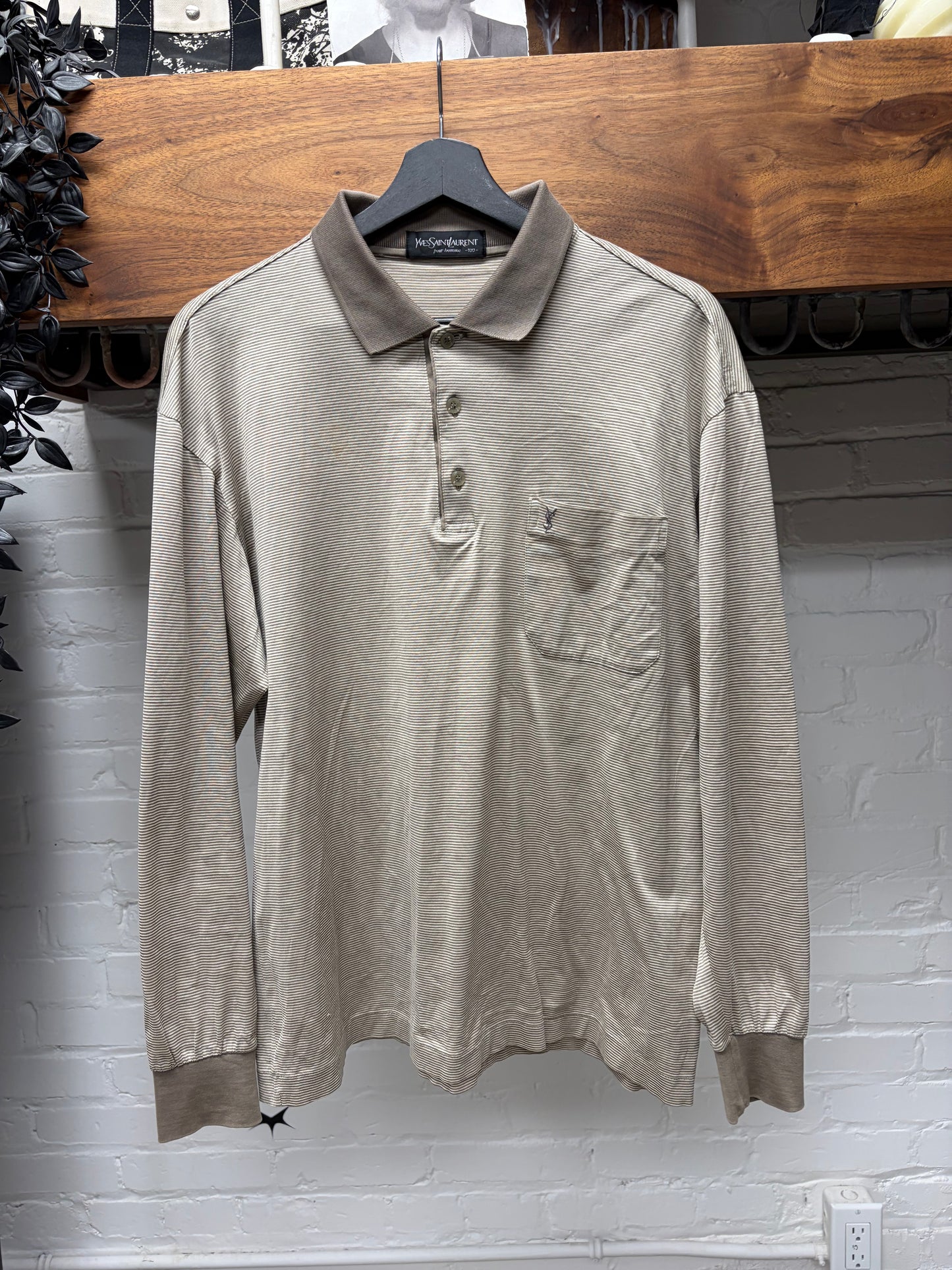 Vintage Yves Saint Laurent ‘YSL’ Embroidered Logo Polo
