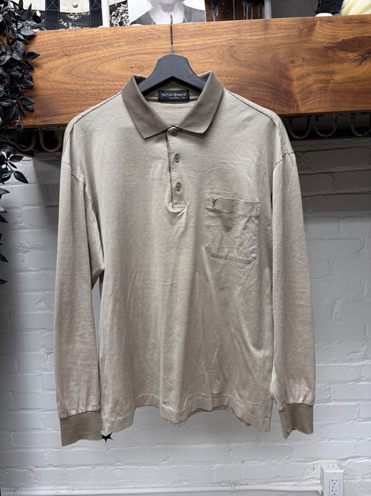 Vintage Yves Saint Laurent ‘YSL’ Embroidered Logo Polo