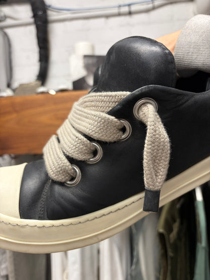 Rick Owens ‘Jumbo Lace’ Leather Ramones Low Top Sneakers