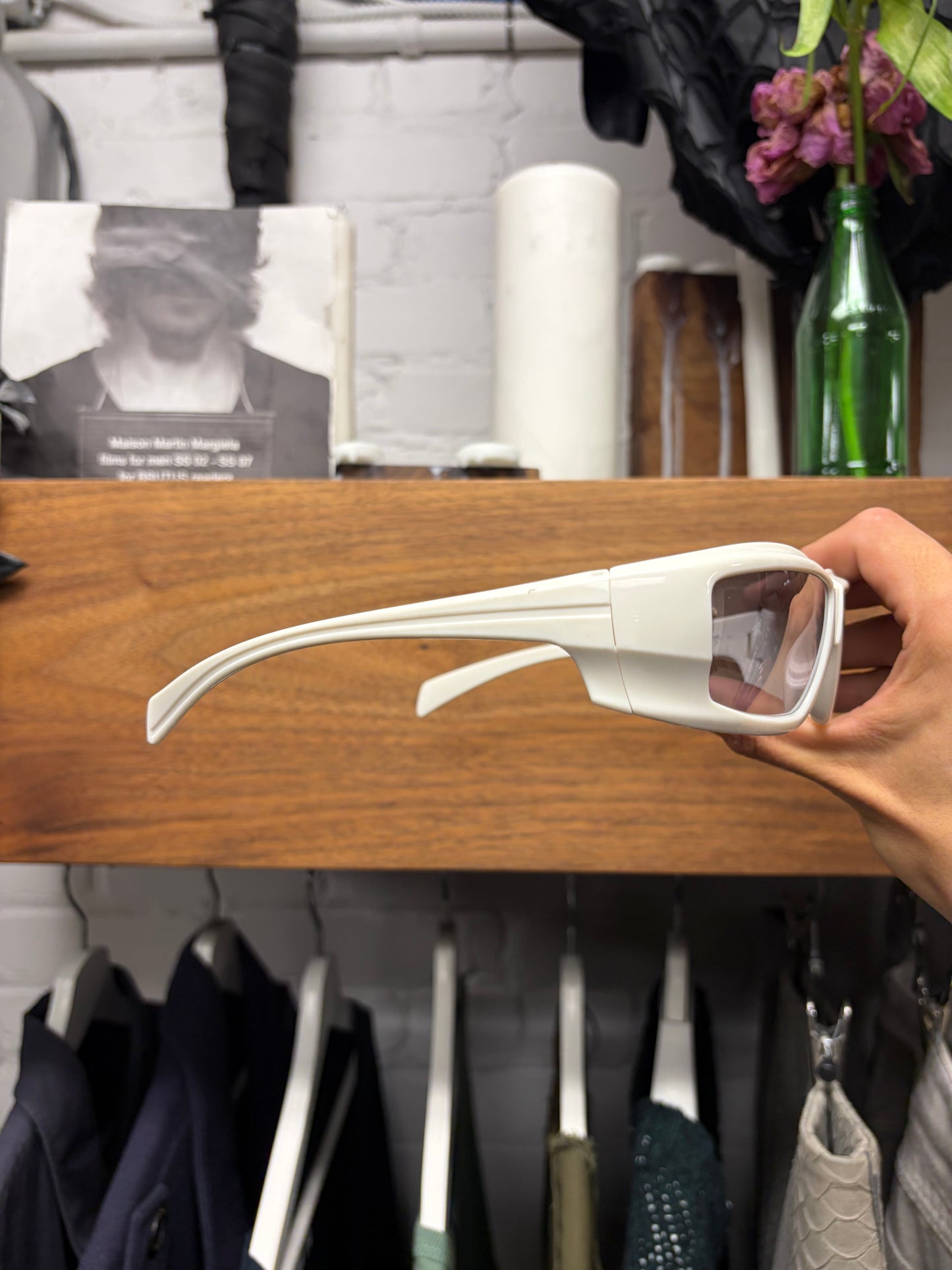 2019 Rick Owens ‘Larry’ Cream White Sunglasses
