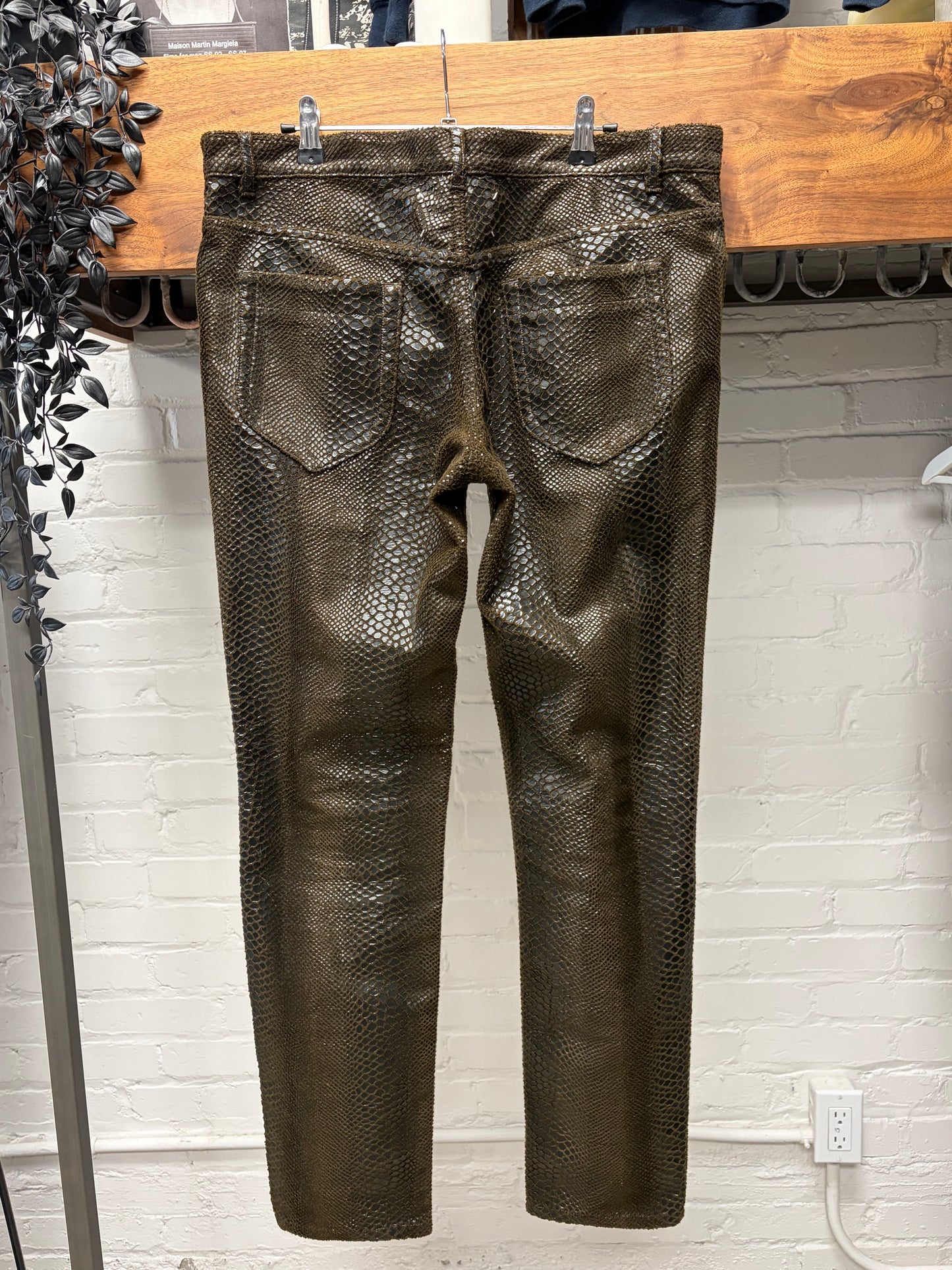 AW2008 Maison Martin Margiela Snakeskin Appliqué Denim