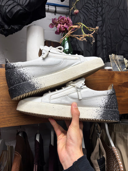 Giuseppe Zanotti ‘Frankie’ Black/White Leather Low Top Sneakers