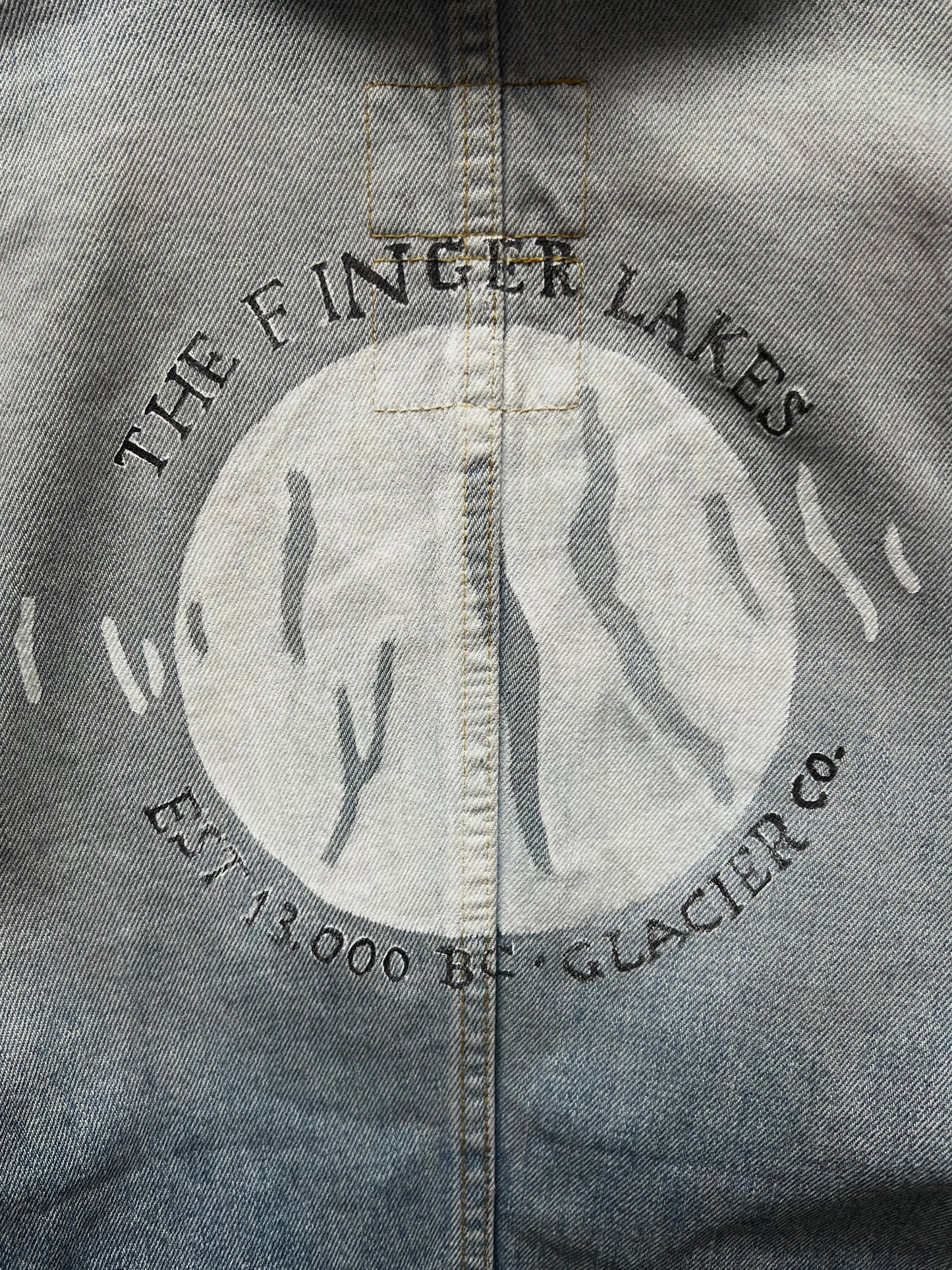 SS04 Helmut Lang Hand Painted ‘Finger Lakes’ Denim Jacket