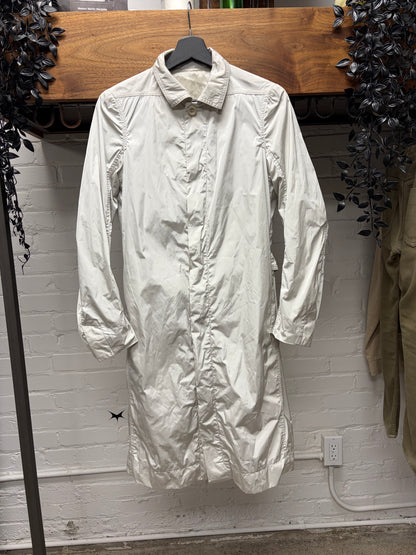 AW2017 Rick Owens ‘Walrus’ Dinge Reflective Shell Belted Trench Coat