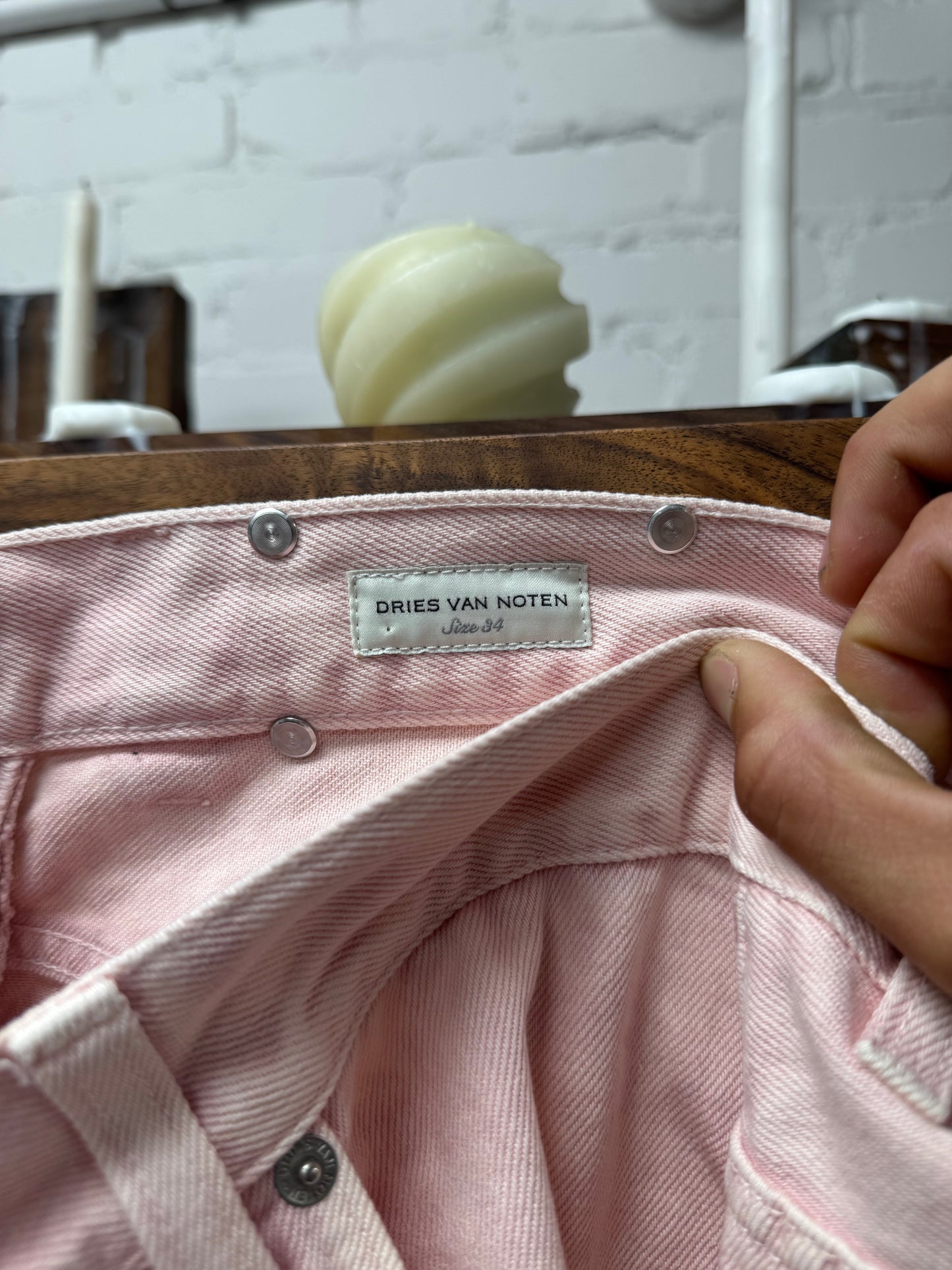 Dries Van Noten ‘Salmon Pink’ Wide Leg Denim