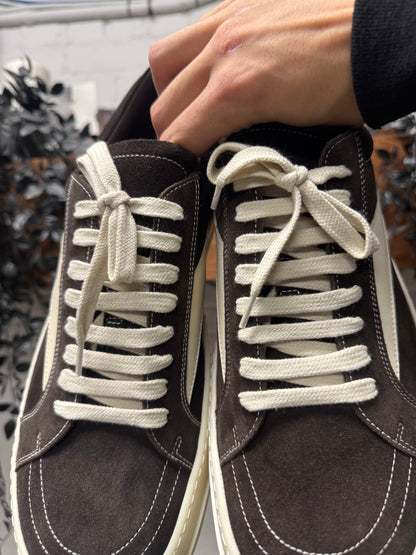 Rick Owens Mainline Brown Suede ‘Vans’ Low Top Sneakers