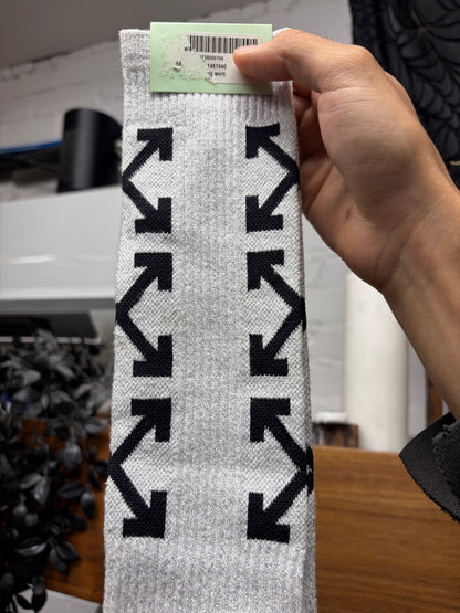 Off-White Arrows Silver/Black ‘Arrows Logo’ Socks