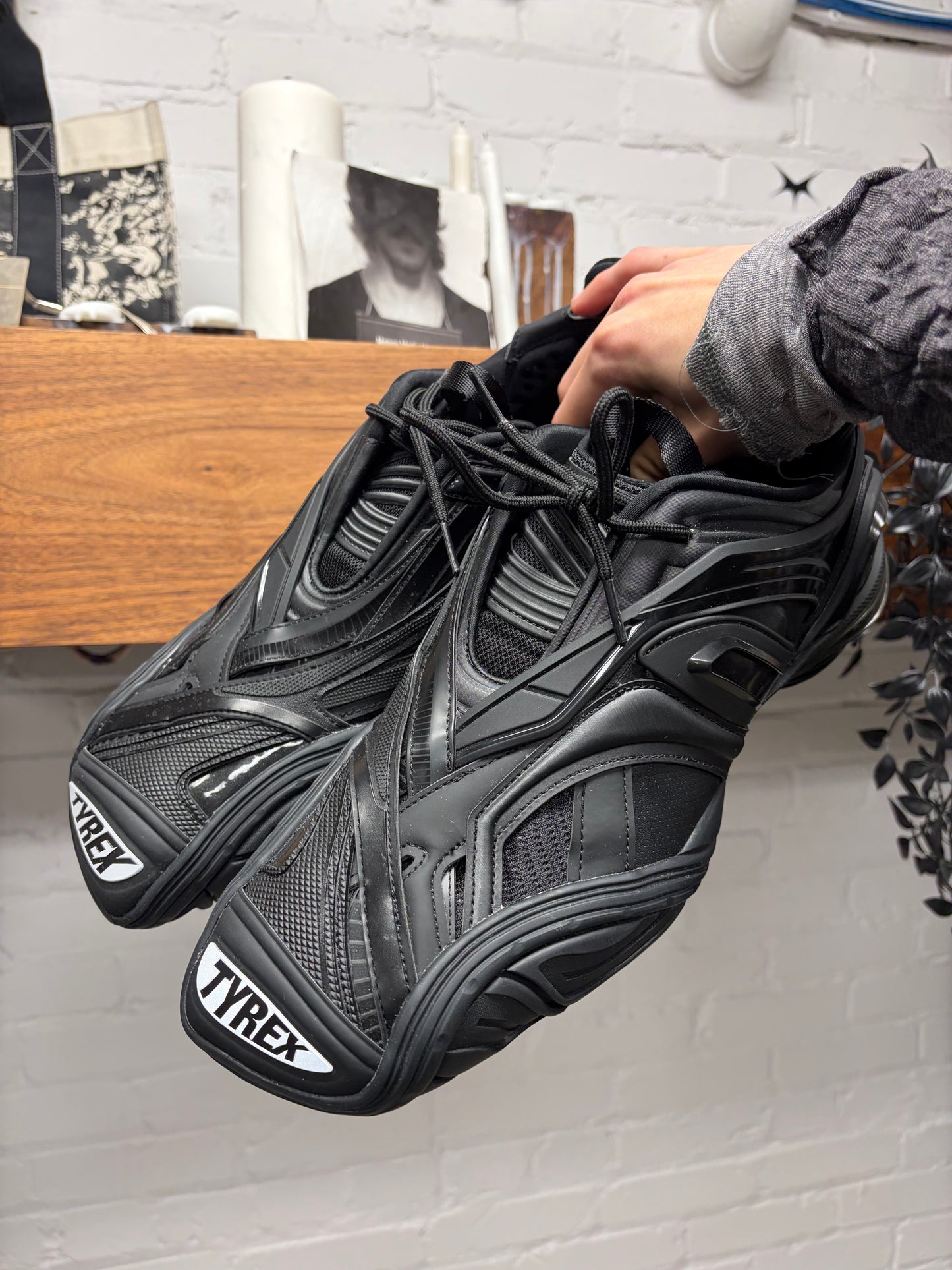 Balenciaga ‘Tyrex’ Black/Black Low Top Athletic Sneakers