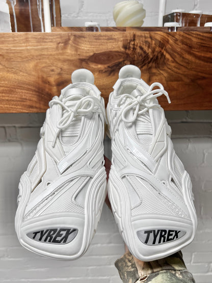 Balenciaga ‘Tyrex’ Triple White Caged Low Top Sneakers