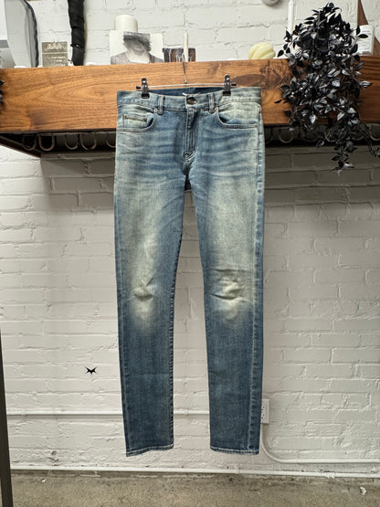 2017 Saint Laurent ‘D02’ Mid Wash Blue Skinny Jeans