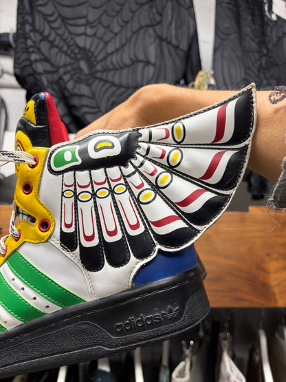 2013 Jeremy Scott x Adidas ‘Totem Pole’ Wings High Top Sneakers
