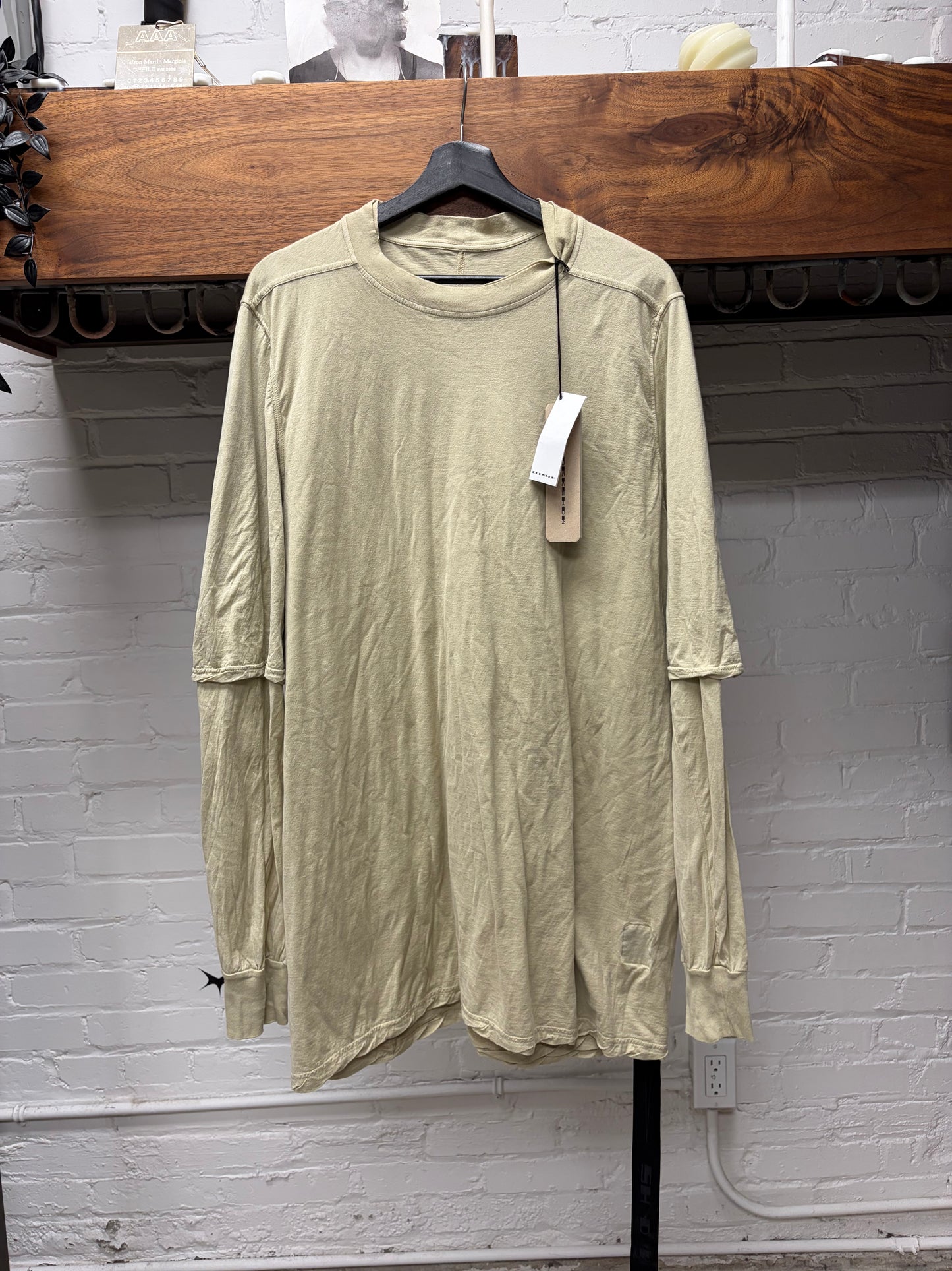 Rick Owens DRKSHDW ‘Hustler’ Pearl Layered Long Sleeve Shirt