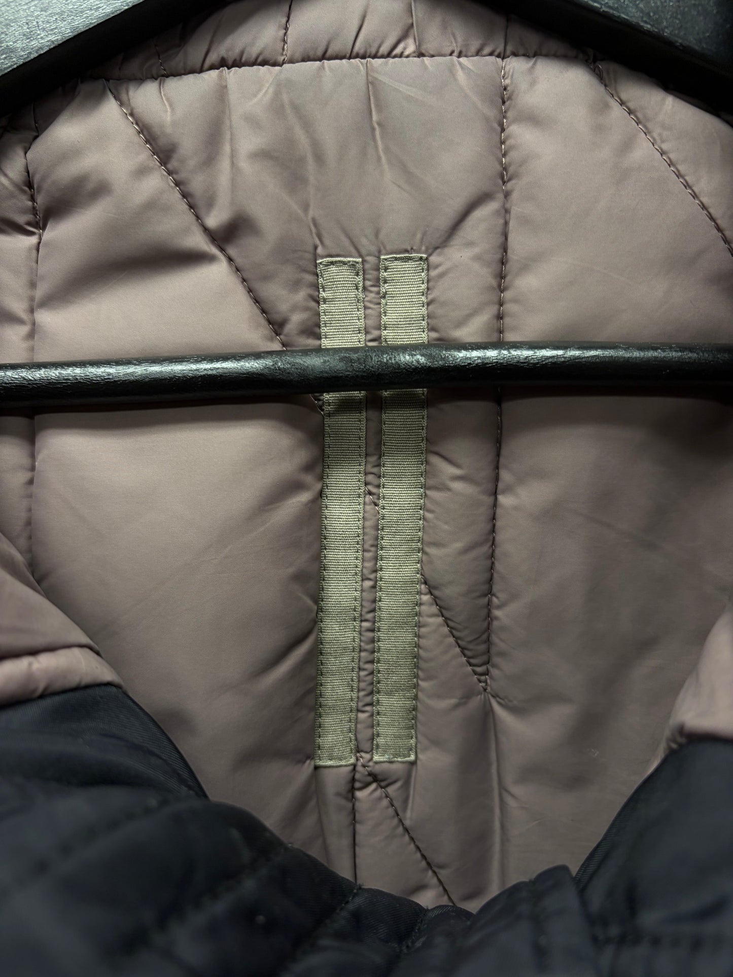 Rick Owens ‘Exploder’ Black Split Hood Padded Bomber Jacket