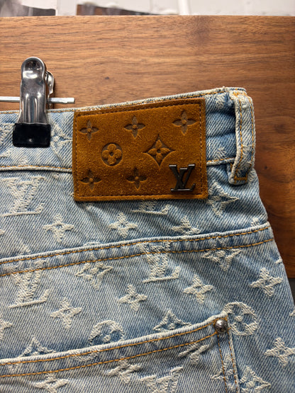 SS2022 Louis Vuitton by Virgil Abloh ‘Graffiti’ Monogram Blue Denim