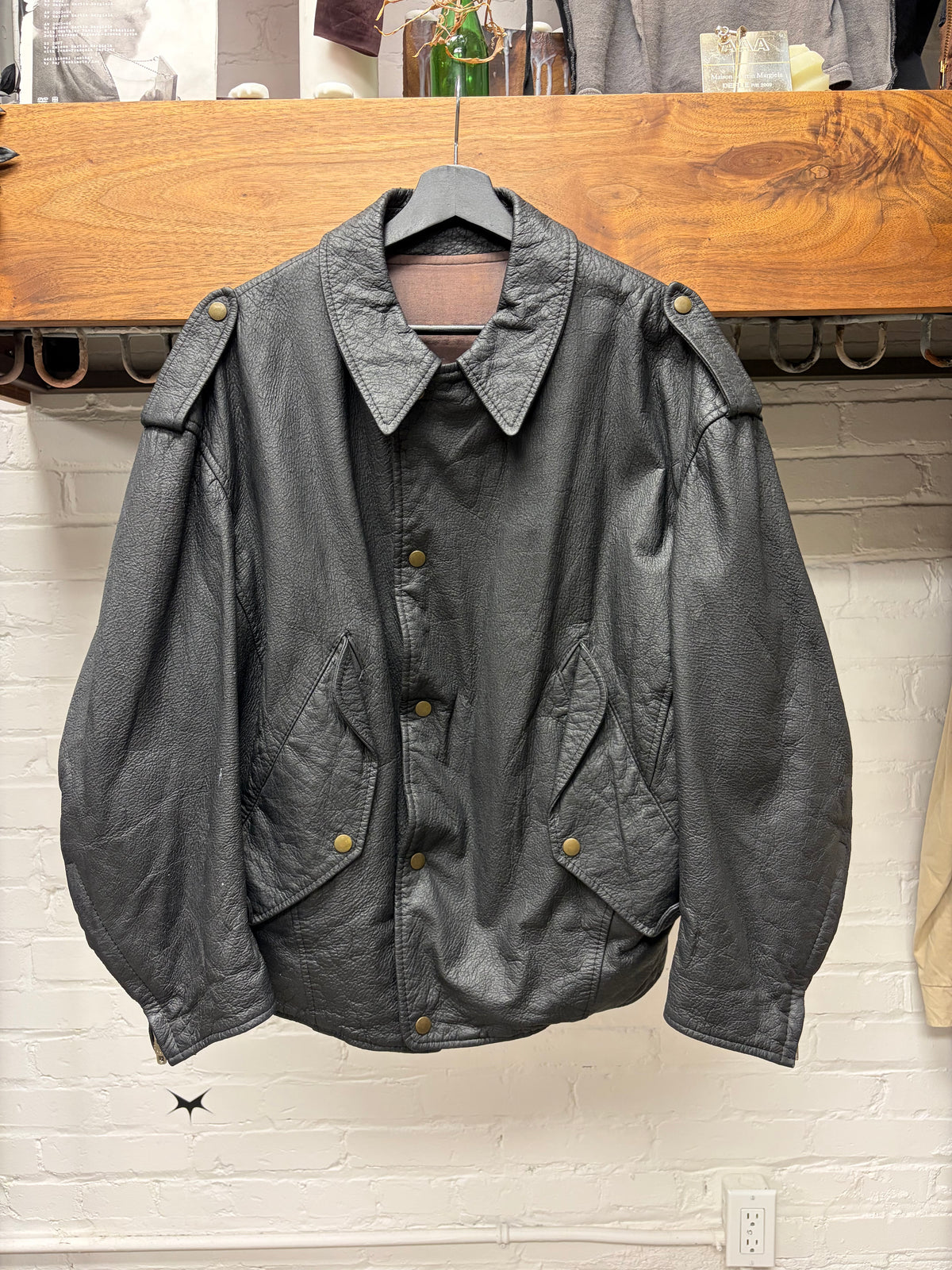 1982 Yohji Yamamoto ‘Hand Signature’ Black Leather Biker Jacket