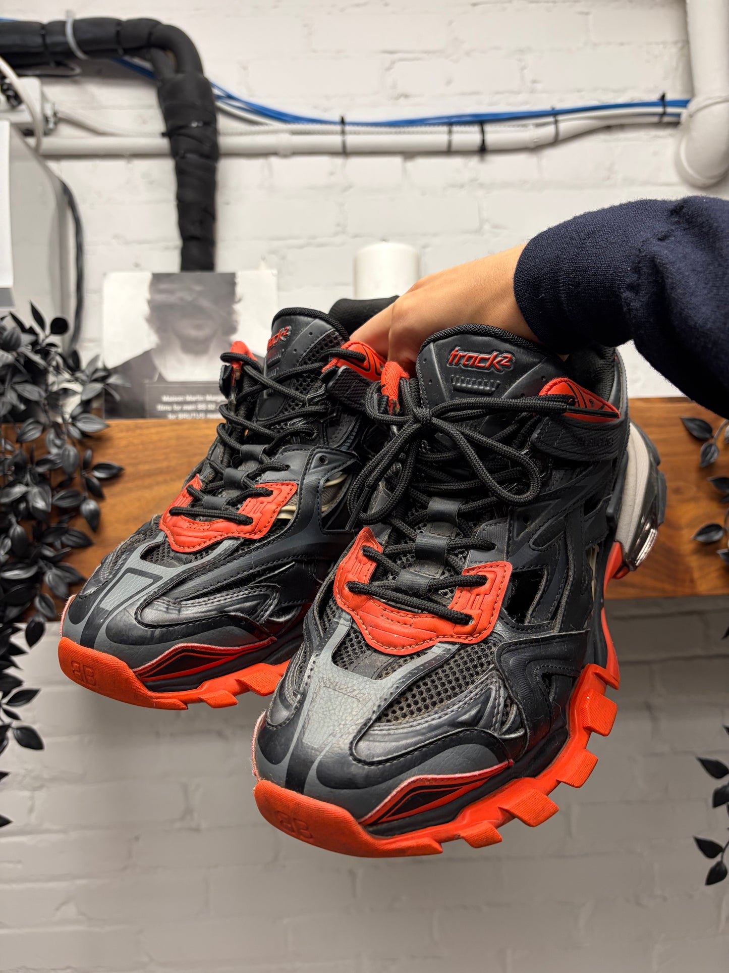 Balenciaga ‘Track 2’ Red/Black Low Top Sneakers