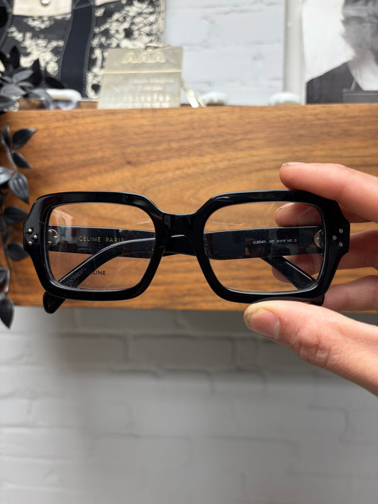 Celine ‘CL501471’ Boxy Rectangular Shape Black Optical Glasses