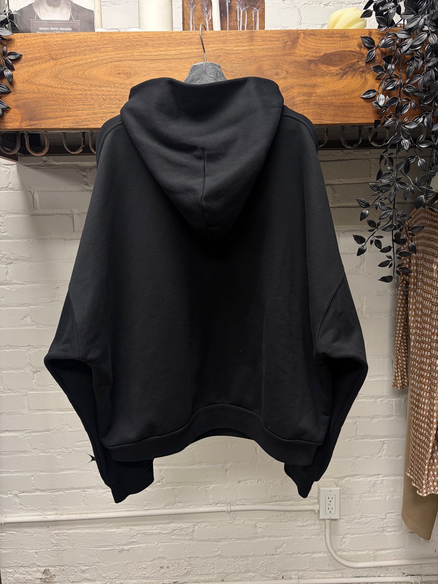 2022 Balenciaga Oversized Black ‘Hood Embroidered’ Logo Hoodie