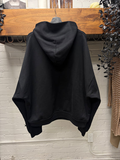 2022 Balenciaga Oversized Black ‘Hood Embroidered’ Logo Hoodie