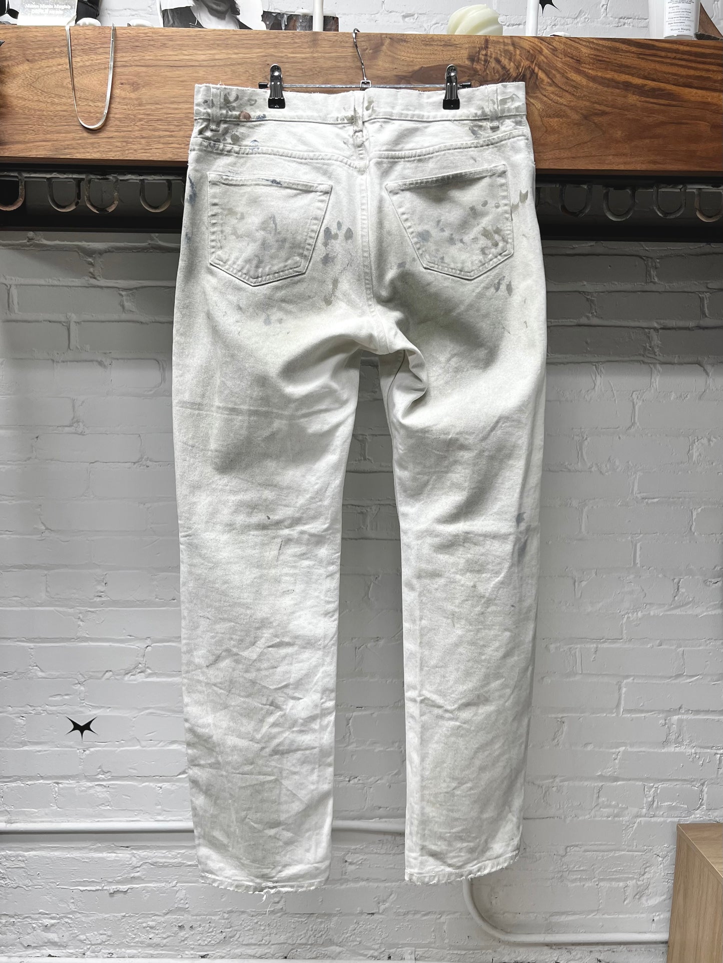 Vintage Helmut Lang ‘Painter’ White Bootcut Denim