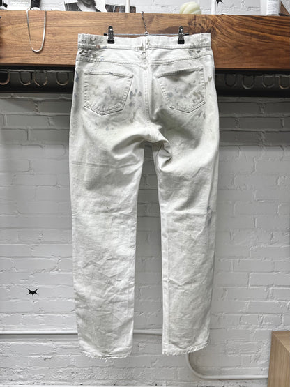 Vintage Helmut Lang ‘Painter’ White Bootcut Denim