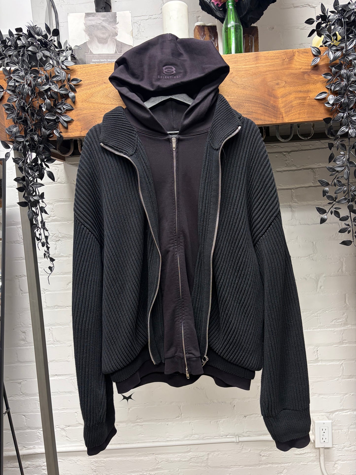 2023 Balenciaga ‘Unity Sports Logo’ Double Layered Ribbed Knit + Hoodie
